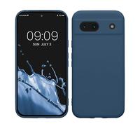 kwmobile Carcasa Compatible con Google Pixel 8a Funda - con Bordes elevados - Apto Carga inalámbrica - Azul Marino Mate