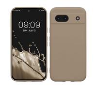 kwmobile Carcasa Compatible con Google Pixel 8a Funda - con Bordes elevados - Apto Carga inalámbrica - Crema Mate Mate