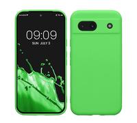 kwmobile Carcasa Compatible con Google Pixel 8a Funda - con Bordes elevados - Apto Carga inalámbrica - Verde Lima Mate