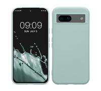 kwmobile Carcasa Compatible con Google Pixel 8a Funda de Silicona - Flexible con Interior de Microfibra - Suave Protector antigolpes - Menta Cool