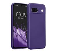 kwmobile Carcasa Compatible con Google Pixel 8a Funda - Funda Ultrafina de TPU con Bordes elevados - Azul Violeta Metalizado