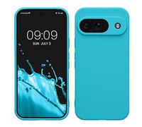 kwmobile Carcasa Compatible con Google Pixel 9 Funda - con Bordes elevados - Apto Carga inalámbrica - Glaciar Cool Mate