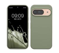 kwmobile Carcasa Compatible con Google Pixel 9 Funda - Funda Compatible con Google Pixel 9 Pro Case - Protector antigolpes de TPU y Silicona - Apto Carga inalámbrica - Gris Verdoso
