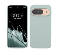 kwmobile Carcasa Compatible con Google Pixel 9 Funda - Funda Compatible con Google Pixel 9 Pro Case - Protector antigolpes de TPU y Silicona - Apto Carga inalámbrica - Menta Cool