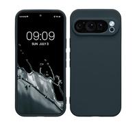 kwmobile Carcasa Compatible con Google Pixel 9 Pro Funda - con Bordes elevados - Apto Carga inalámbrica - Pizarra Oscura Mate