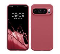 kwmobile Carcasa Compatible con Google Pixel 9 Pro XL Funda - con Bordes elevados - Apto Carga inalámbrica - Rosa Oscuro Mate