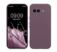 kwmobile Carcasa Compatible con Google Pixel 9a Funda - con Bordes elevados - Apto Carga inalámbrica - Iris pálido Mate
