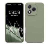 kwmobile Carcasa Compatible con Honor 400 Lite Funda - con Bordes elevados - Apto Carga inalámbrica - Gris Verdoso Mate