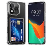 kwmobile Carcasa Compatible con Honor 400 Lite Funda Transparente con Tarjetero - Funda con Cartera con Espacio para Tarjetas - Transparente