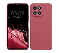 kwmobile Carcasa Compatible con Honor X8 5G / X6 / 70 Lite 5G Funda - con Bordes elevados - Apto Carga inalámbrica - Rosa Oscuro Mate