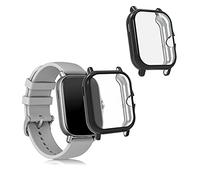 kwmobile Carcasa Compatible con Huami Amazfit GTS 2 / Amazfit GTS 2e Funda - 2X Protector Pantalla Completo - Ultrafino y antigolpes - Negro