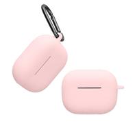 kwmobile Carcasa Compatible con Huawei Freebuds SE 4 ANC Funda - Funda de Silicona antigolpes con mosquetón - Rosa Palo