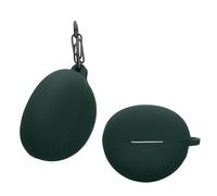 kwmobile Carcasa Compatible con Huawei FreeClip Funda - Funda de Silicona antigolpes con mosquetón - Verde Oscuro