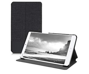 kwmobile Carcasa Compatible con Huawei MediaPad M3 8.4 - Funda de Tela para Tablet con Soporte en Antracita/Negro