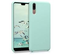 kwmobile Carcasa Compatible con Huawei P20 Funda - Case TPU y Silicona antigolpes - Apto Carga inalámbrica - Menta Mate
