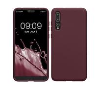 kwmobile Carcasa Compatible con Huawei P20 Pro Funda de Silicona - Flexible con Interior de Microfibra - Suave Protector antigolpes - Violeta Burdeos