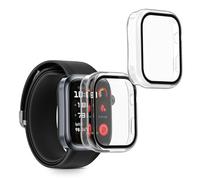 kwmobile Carcasa Compatible con Huawei Watch D2 Funda - 2X Protector Pantalla Completo de Cristal Templado - Ultrafino y antigolpes - Transparente