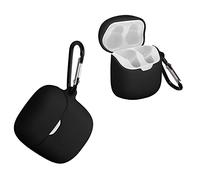 kwmobile Carcasa Compatible con JBL Tune 220TWS / 225TWS Funda - Funda de Silicona antigolpes con mosquetón - Negro
