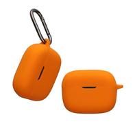 kwmobile Carcasa Compatible con JBL Tune 230 NC TWS / T230NC / T235NC Funda - Funda de Silicona antigolpes con mosquetón - Naranja