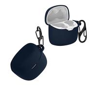 kwmobile Carcasa Compatible con JBL Tune Flex Funda - Funda de Silicona antigolpes con mosquetón - Azul Oscuro