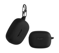 kwmobile Carcasa Compatible con JBL Wave Beam/Beam 2 / Wave 200TWS Funda - Funda de Silicona antigolpes con mosquetón - Negro