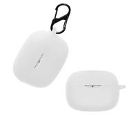 kwmobile Carcasa Compatible con JBL Wave Beam/Beam 2 / Wave 200TWS Funda - Funda de Silicona antigolpes con mosquetón - Blanco