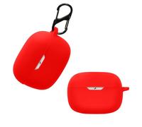 kwmobile Carcasa Compatible con JBL Wave Beam/Beam 2 / Wave 200TWS Funda - Funda de Silicona antigolpes con mosquetón - Rojo