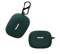 kwmobile Carcasa Compatible con JBL Wave Beam/Beam 2 / Wave 200TWS Funda - Funda de Silicona antigolpes con mosquetón - Verde Oscuro