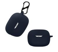 kwmobile Carcasa Compatible con JBL Wave Beam/Beam 2 / Wave 200TWS Funda - Funda de Silicona antigolpes con mosquetón - Azul Oscuro