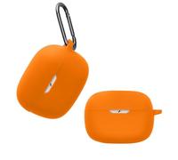 kwmobile Carcasa Compatible con JBL Wave Beam/Beam 2 / Wave 200TWS Funda - Funda de Silicona antigolpes con mosquetón - Naranja