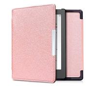 kwmobile Carcasa Compatible con Kobo Aura Edition 1 Funda - Funda con Tapa y Cierre magnético de Cuero sintético - Oro Rosa