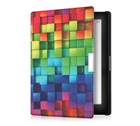 kwmobile Carcasa Compatible con Kobo Aura Edition 1 Funda - Funda con Tapa y Cierre magnético de Cuero sintético - Cubos Colores