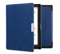 kwmobile Carcasa Compatible con Kobo Aura Edition 1 Funda - Funda con Tapa y Cierre magnético de Cuero sintético - Azul