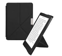 kwmobile Carcasa Compatible con Kobo Aura Edition 2 Funda con Soporte - Funda con Origami y Tapa con Cierre magnéetico - Negro