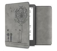 kwmobile Carcasa Compatible con Kobo Aura Edition 2 Funda - Funda con Tapa magnética de Cuero sintético - Gris