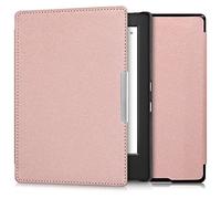 kwmobile Carcasa Compatible con Kobo Aura H2O Edition 1 Funda - Funda con Tapa y Cierre magnético de Cuero sintético - Oro Rosa