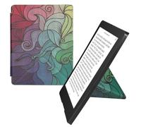 kwmobile Carcasa Compatible con Kobo Aura H2O Edition 2 - Funda magnética de Origami para e-Book - postmodernista Rosa Fucsia/Azul/Verde