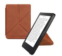 kwmobile Carcasa Compatible con Kobo Clara 2E Funda con Soporte - Funda con Origami y Tapa con Cierre magnéetico - marrón