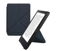 kwmobile Carcasa Compatible con Kobo Clara 2E Funda con Soporte - Funda con Origami y Tapa con Cierre magnéetico - Azul Oscuro