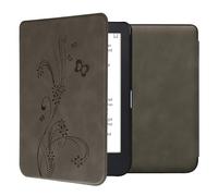 kwmobile Carcasa Compatible con Kobo Clara 2E Funda - Funda con Tapa magnética de Cuero sintético - Gris