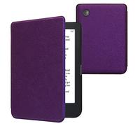 kwmobile Carcasa Compatible con Kobo Clara 2E Funda - Funda con Tapa y Cierre magnético de Cuero sintético - Bordados Vegetales