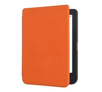 kwmobile Carcasa Compatible con Kobo Clara 2E Funda - Funda e-Book con Solapa de Microfibra - Naranja