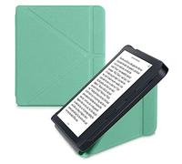 kwmobile Carcasa Compatible con Kobo Libra 2 Funda con Soporte - Funda con Origami y Tapa con Cierre magnéetico - Menta