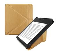 kwmobile Carcasa Compatible con Kobo Libra 2 Funda con Soporte - Funda con Origami y Tapa con Cierre magnéetico - Dorado