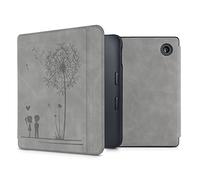 kwmobile Carcasa Compatible con Kobo Libra 2 Funda - Funda con Tapa magnética de Cuero sintético - Gris