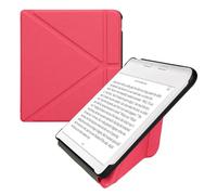 kwmobile Carcasa Compatible con Kobo Libra Colour Funda con Soporte - Funda y Tapa con Cierre magnéetico - Rosa neón