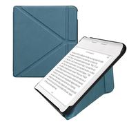 kwmobile Carcasa Compatible con Kobo Libra Colour Funda con Soporte - Funda y Tapa con Cierre magnéetico - petróleo