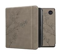 kwmobile Carcasa Compatible con Kobo Libra Colour Funda - Funda con Tapa magnética de Cuero sintético - Gris