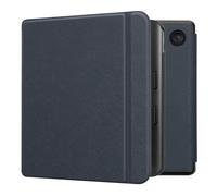 kwmobile Carcasa Compatible con Kobo Libra Colour Funda - Funda con Tapa y Cierre magnético de Cuero sintético - Azul Oscuro