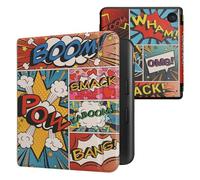 kwmobile Carcasa Compatible con Kobo Libra Colour Funda - Funda con Tapa y Cierre magnético de Cuero sintético - Arte Pop
